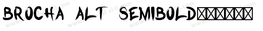 Brocha Alt Semibold字体转换
